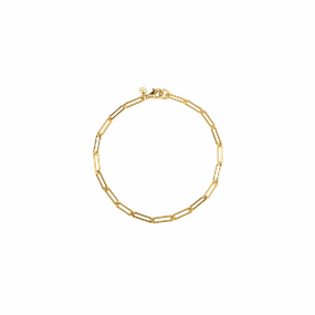 Meadowlark - Paperclip Light Chain Bracelet Gold Plated 19cm