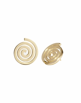 Meadowlark - Spiral Earrings Medium GP