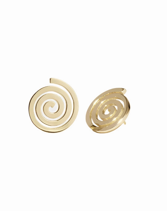 Meadowlark - Spiral Earrings Medium GP