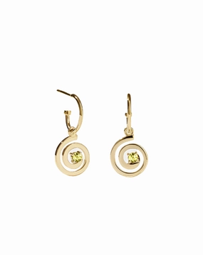 Meadowlark - Spiral Signature Hoops Gp Peridot