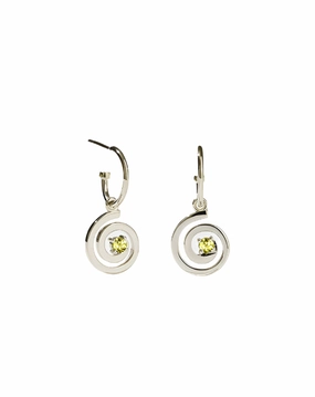 Meadowlark - Spiral Signature Hoops Set Peridot
