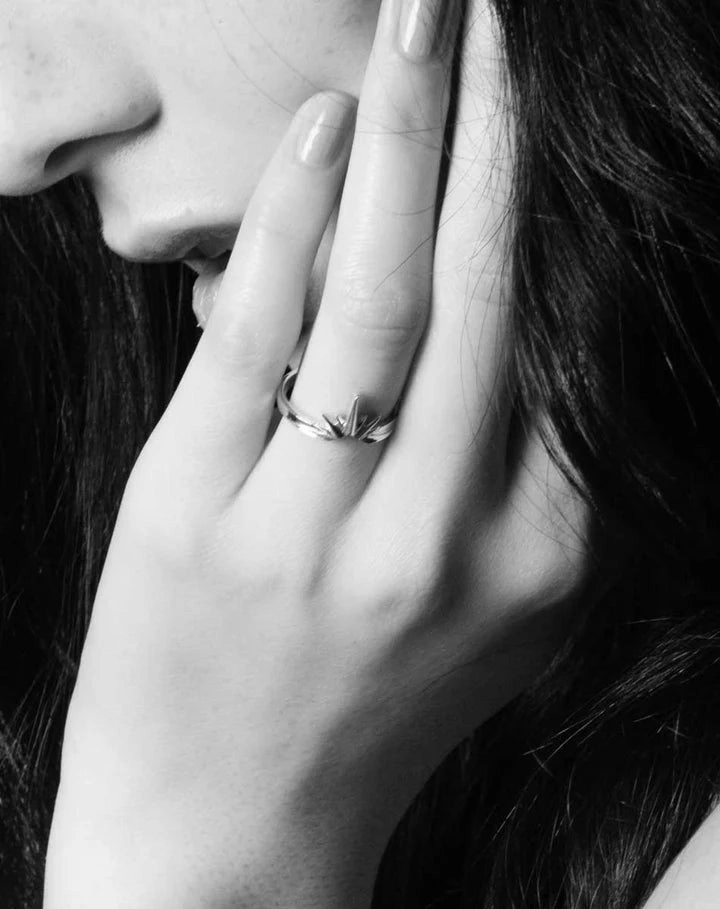 Meadowlark - Starbust Band Sterling SIlver