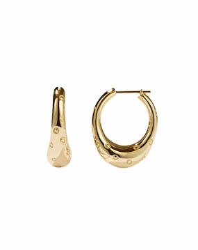 Meadowlark - Strawberry Hoop Earrings Large Gold Plated