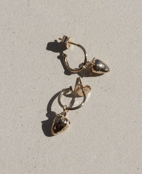 Meadowlark - Strawberry Signature Hoops - Gold Plated
