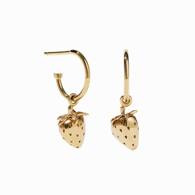 Meadowlark - Strawberry Signature Hoops - Gold Plated