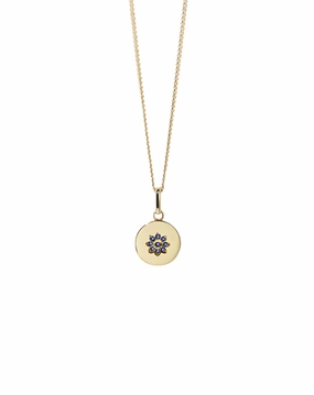 Meadowlark - Violet Necklace In Gold Plated With Blue Sapphire