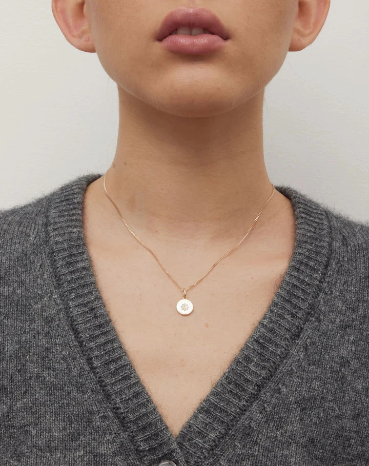 Meadowlark - Violet Necklace In Sterling Silver & White Diamond