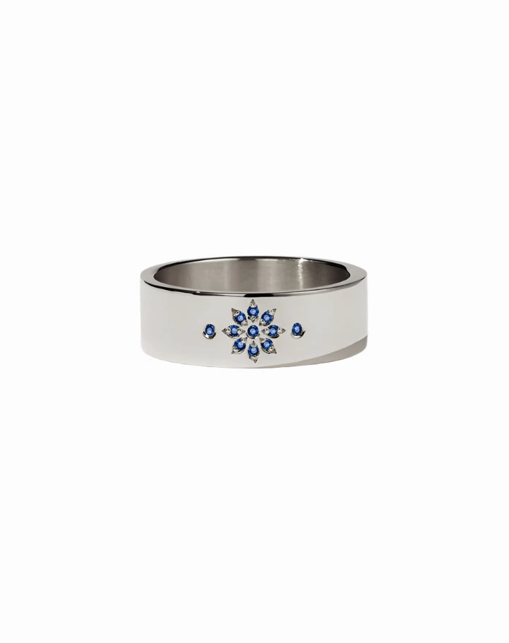 Meadowlark - Violet Ring in Sterling Silver & Blue Sapphire