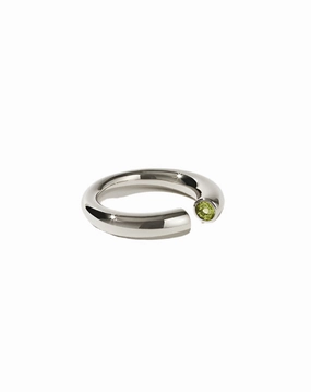 Meadowlark - Wave Parallel Ring Sterling Silver Peridot