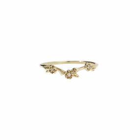Meadowlark Alba Band Stone Set - 9ct Yellow Gold & White Diamond