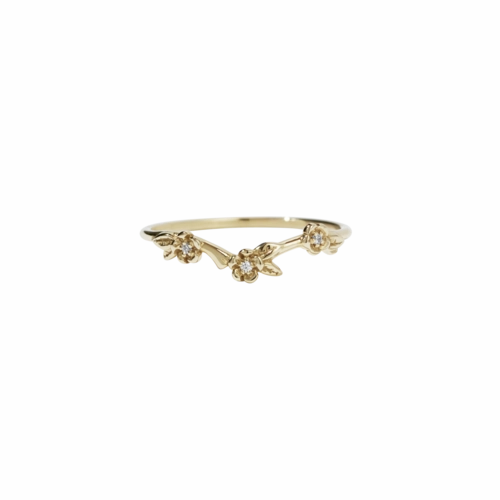 Meadowlark Alba Band Stone Set - 9ct Yellow Gold & White Diamond