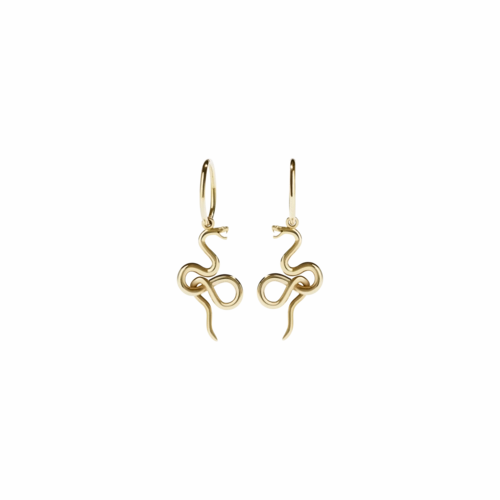 Meadowlark Medusa Endless Hoops Pair - Gold Plated