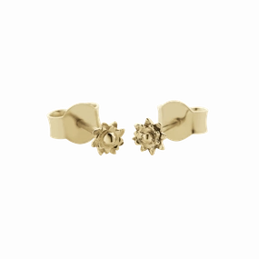 Meadowlark Micro Protea Studs - 9ct Yellow Gold