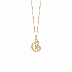 Meadowlark Petite Capital Letter Necklace - 9ct Yellow Gold