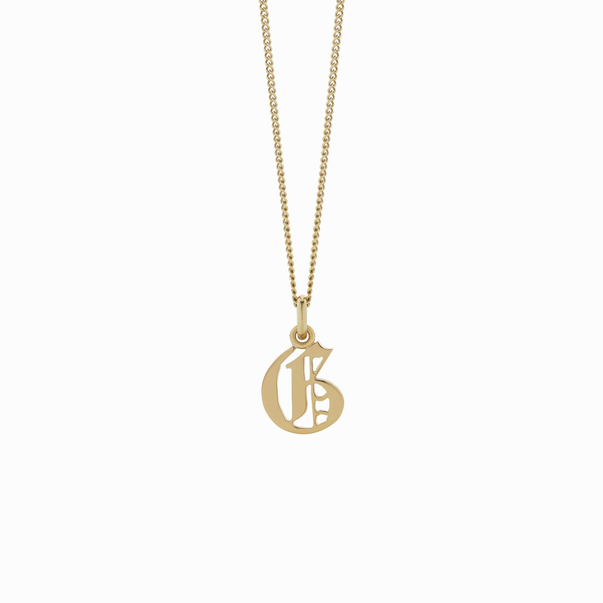 Meadowlark Petite Capital Letter Necklace - 9ct Yellow Gold