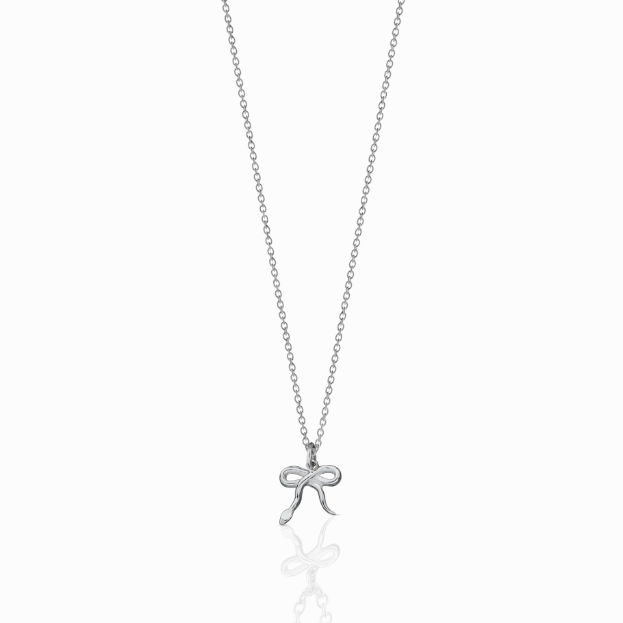 Meadowlark Serpent Charm Necklace - Sterling Silver