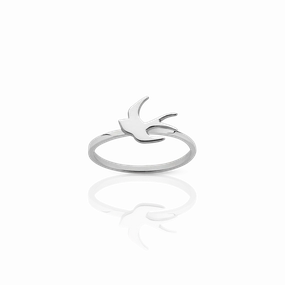 Meadowlark Swallow Stacker Ring - Sterling Silver