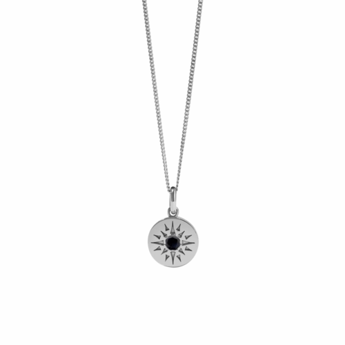 Meadowlark Ursa Necklace Medium - Sterling Silver - Midnight Sapphire