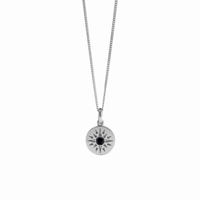Meadowlark Ursa Necklace Medium - Sterling Silver - Midnight Sapphire