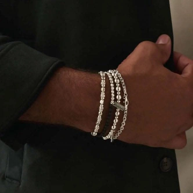 Men's Black Lava Principal Bracelet SBBLHAMM