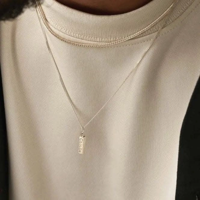 Men's Curb Chain Chlobo Ingot Necklace SNCC2C015M