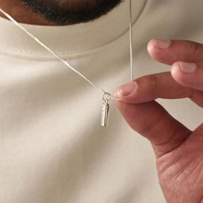Men's Curb Chain Chlobo Ingot Necklace SNCC2C015M