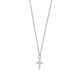 Men's Curb Chain Cross Necklace SNCC13336M