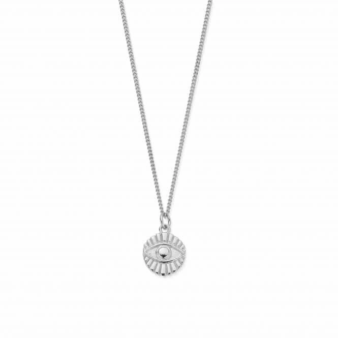 Men's Curb Chain Evil Eye Sunray Necklace SNCC22024M