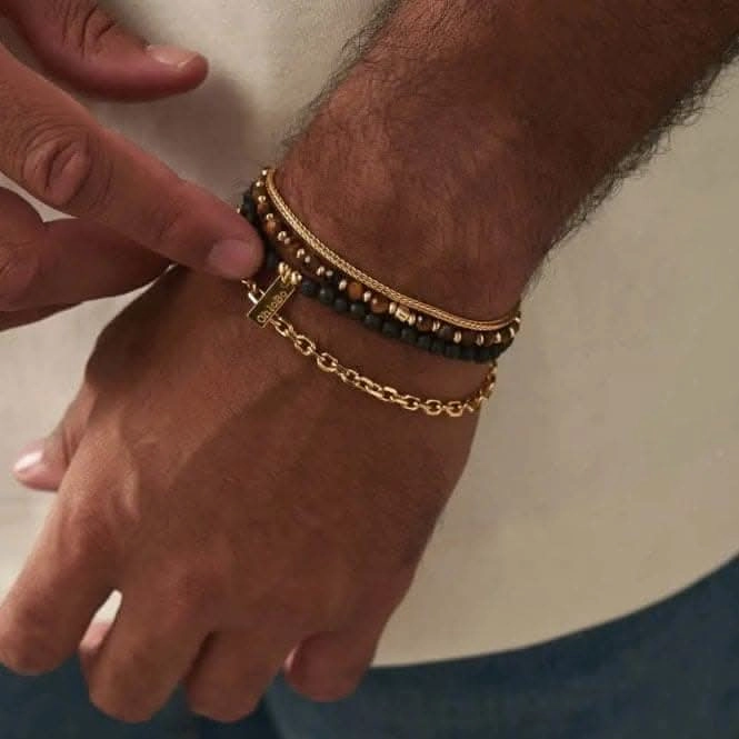 Men's Gold Anchor Chain Bracelet GBANCHORM