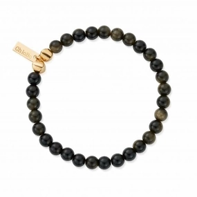Men's Gold Golden Obsidian Bracelet GBGOM