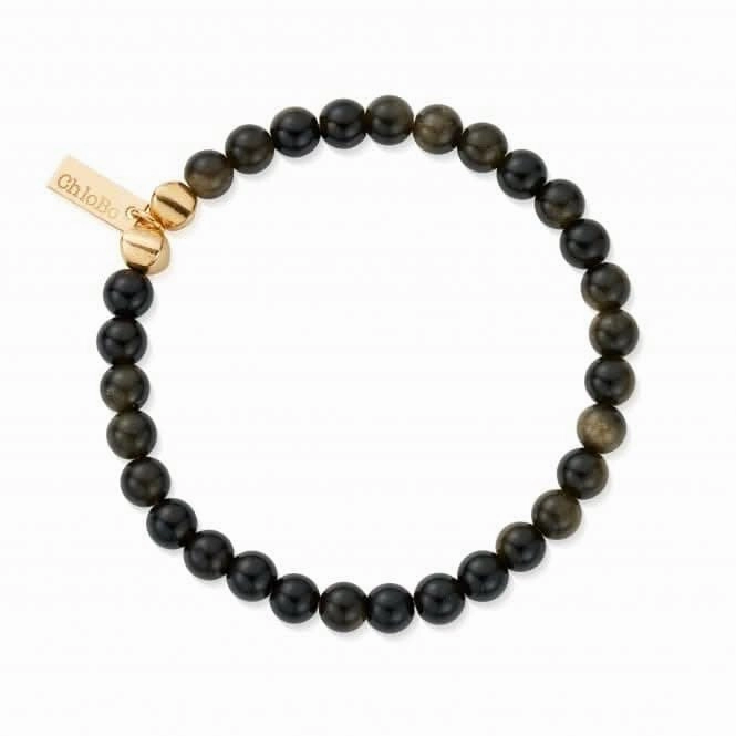 Men's Gold Golden Obsidian Bracelet GBGOM