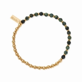 Men's Gold Kambaba Jasper Half And Half Bracelet GBKJRBM