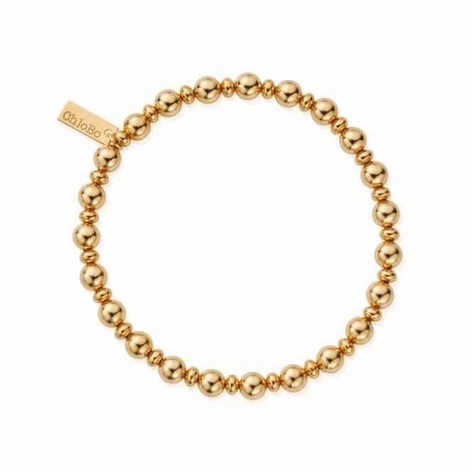 Men's Gold Slim Round Bracelet GBSLMRM