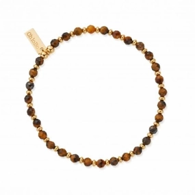 Men's Gold Tiger's Eye Mini Disc Bracelet GBTEMDM