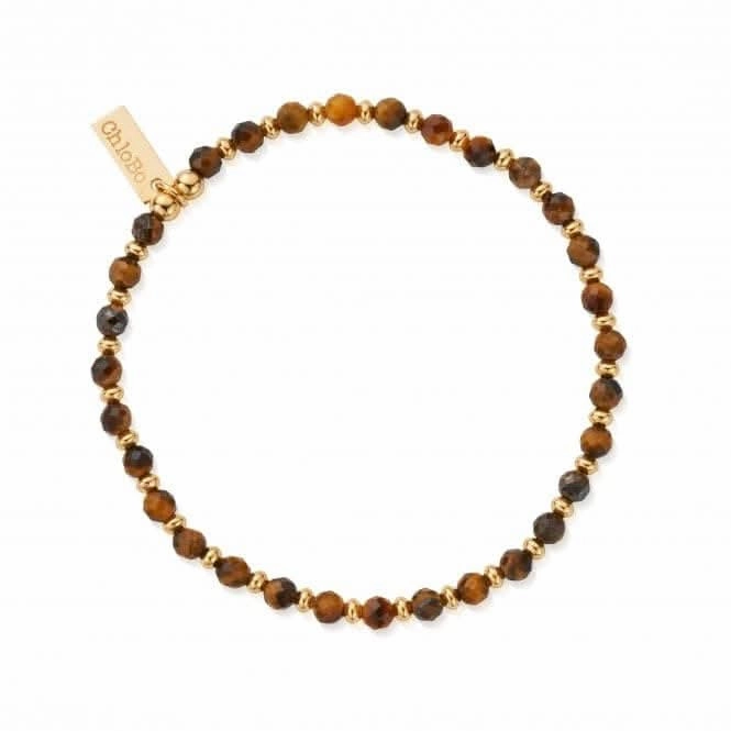 Men's Gold Tiger's Eye Mini Disc Bracelet GBTEMDM