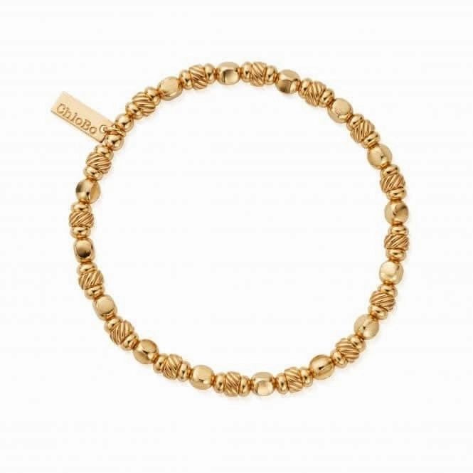 Men's Gold Twisted Cube Bracelet GBTCUBEM