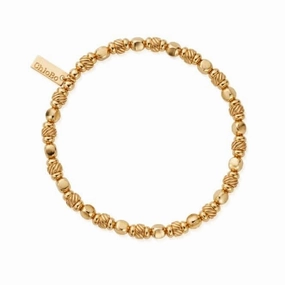 Men's Gold Twisted Cube Bracelet GBTCUBEM