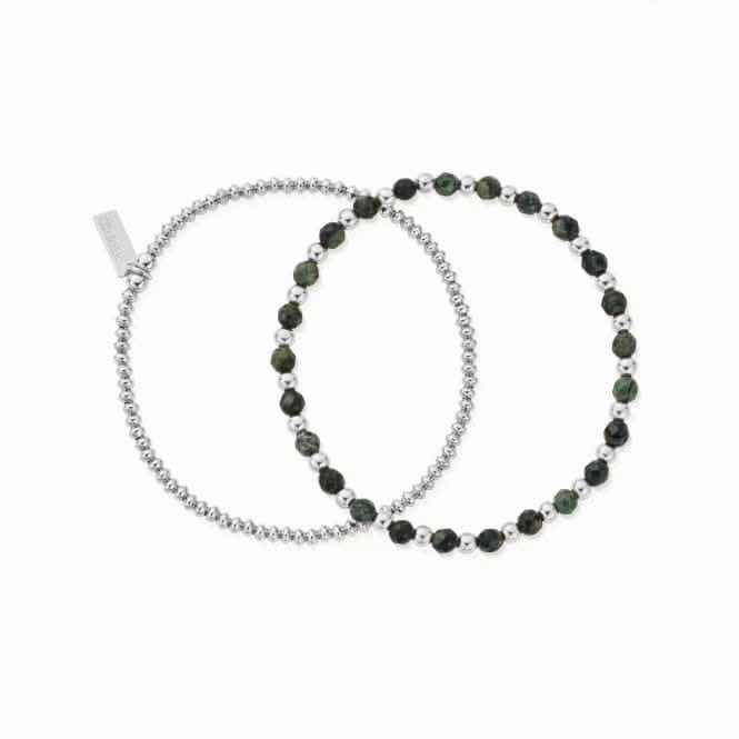 Men's Kambaba Jasper Set Of 2 Bracelets SBSETKJM