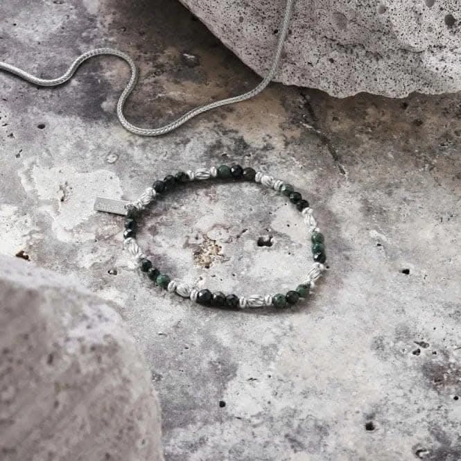 Men's Kambaba Jasper Twisted Rice Bracelet SBKJTOM