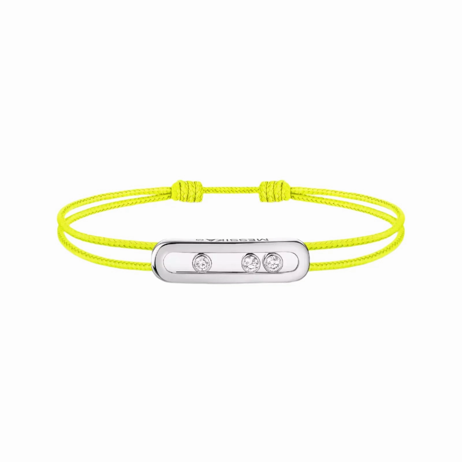 Messika Care(s) 18ct White Gold & Diamond Yellow Cord Bracelet