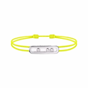 Messika Care(s) 18ct White Gold & Diamond Yellow Cord Bracelet