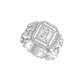 Messika Move D-Vibes 18ct White Gold Diamond Multi-Row Ring
