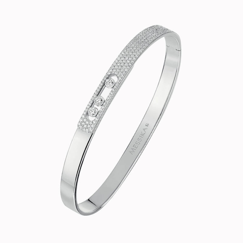 Messika Move Noa Pave 18ct White Gold 0.95ct Diamond Bangle