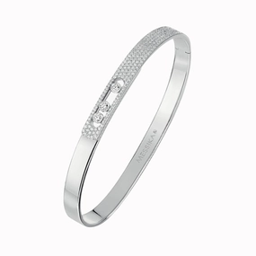 Messika Move Noa Pave 18ct White Gold 0.95ct Diamond Bangle