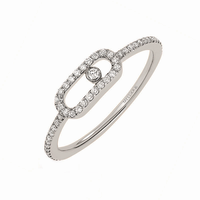Messika Move Uno Pave 18ct White Gold 0.15ct Diamond Ring