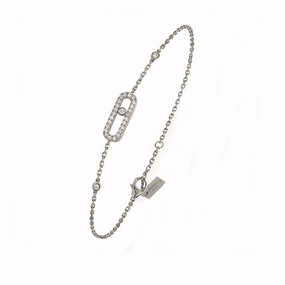 Messika Move Uno Pave 18ct White Gold 0.20ct Diamond Bracelet