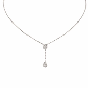 Messika My Twin 18ct White Gold 0.35ct Diamond Tie Necklace