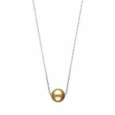 Mikimoto 18ct White Gold 10mm Golden A  South Sea Pearl Necklace