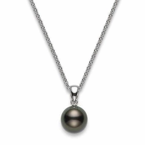 Mikimoto 18ct White Gold 11mm Black A  South Sea Pearl Necklace