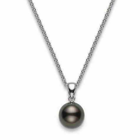 Mikimoto 18ct White Gold 11mm Black A  South Sea Pearl Necklace